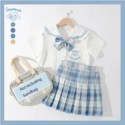 Cinnamoroll Girls Dress College Style Uniform Skirt Cartoon T-Shirt