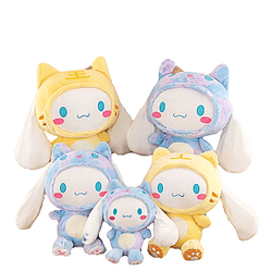 27-60 cm Blue and Yellow Cinnamoroll Tiger Cat Sitting Dolls Plush