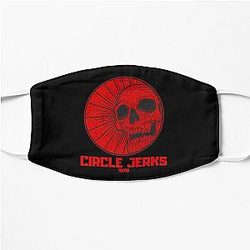 red skull circle jerks vintage vibes Flat Mask