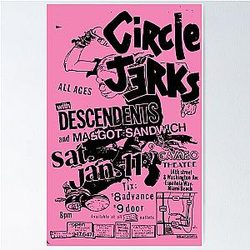 Circle Jerks Punk Grunge Metal Concert Poster Poster