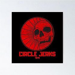 red skull circle jerks vintage vibes Poster