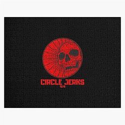 red skull circle jerks vintage vibes Jigsaw Puzzle