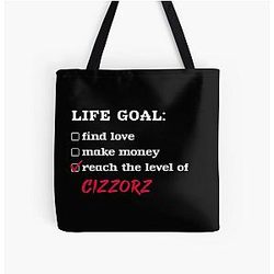 Life Goal Cizzorz All Over Print Tote Bag