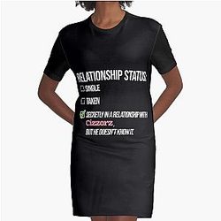 Relationship with Cizzorz Graphic T-Shirt Dress