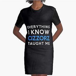 Everything I Know Cizzorz Graphic T-Shirt Dress