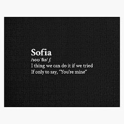 Clairo Aesthetic Quote Lyrics Sofia Black Jigsaw Puzzle RB1710