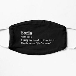 Clairo Aesthetic Quote Lyrics Sofia Black Flat Mask RB1710