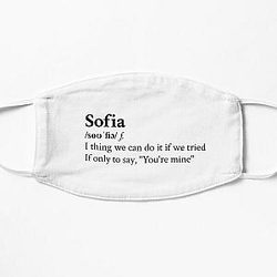 Clairo Aesthetic Quote Lyrics Sofia Flat Mask RB1710