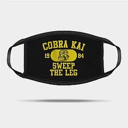 Cobra Kai Face Masks - Cobra Kai Vintage Tee (Cobra) Face Mask TP1602
