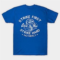Cobra Kai T-Shirts - Strike First, Strike Hard White Classic T-shirt TP1602
