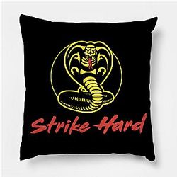 Cobra Kai Pillows - Strike First, Strike Hard, No Mercy - Yes Sensei -  Cobra Throw Pillow TP1602