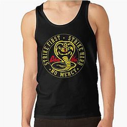Cobra Kai Tank Tops - Cobra Kai No Mercy Tank Top RB1006