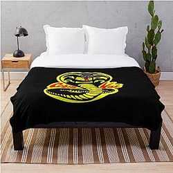 Cobra Kai Bedding Sets - Cobra Kai Logo  Throw Blanket RB1006