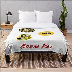Cobra Kai Bedding Sets - Cobra Kai Sticker Pack Throw Blanket RB1006