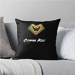 Cobra Kai Pillows - Cobra Kai vintage Logo Throw Pillow RB1006