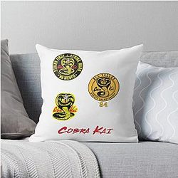 Cobra Kai Pillows - Cobra Kai Sticker Pack Throw Pillow RB1006