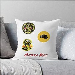 Cobra Kai Pillows - Cobra Kai Sticker Pack Throw Pillow RB1006