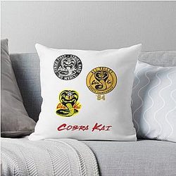 Cobra Kai Pillows - Cobra Kai Sticker Pack Throw Pillow RB1006