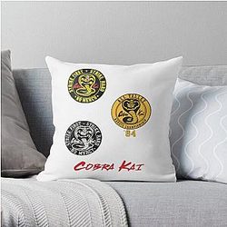 Cobra Kai Pillows - Cobra Kai Sticker Pack Throw Pillow RB1006