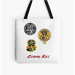 Cobra Kai Bags - Cobra Kai Sticker Pack All Over Print Tote Bag RB1006