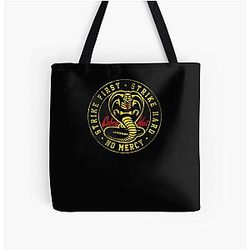 Cobra Kai Bags - Cobra Kai Logo All Over Print Tote Bag RB1006