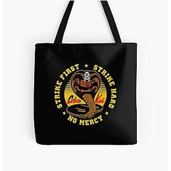 Cobra Kai Bags - Cobra Kai Logo All Over Print Tote Bag RB1006