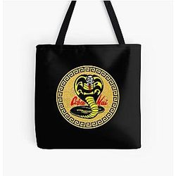 Cobra Kai Bags - Cobra Kai Logo All Over Print Tote Bag RB1006