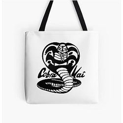 Cobra Kai Bags - Cobra Kai black and white All Over Print Tote Bag RB1006