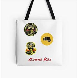 Cobra Kai Bags - Cobra Kai Sticker Pack All Over Print Tote Bag RB1006