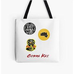 Cobra Kai Bags - Cobra Kai Sticker Pack All Over Print Tote Bag RB1006