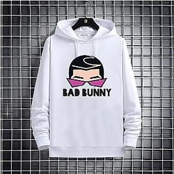 Bad Bunny Hoodies – Bad Bunny Face Printed BBM0108