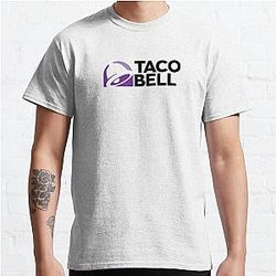 Taco Bell T-Shirts - Taco Bell Logo Print White Classic T-shirt