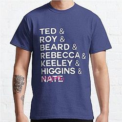 Ted Lasso T-Shirts – Ted Roy Beard Rebecca Keeley Higgins Nate Classic T-Shirt RB2411