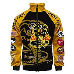 Cobra Kai Jacket - Cobra Kai 3D Print Zipper Jacket