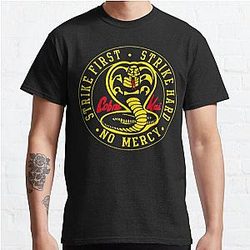 Cobra Kai T-Shirts - Cobra Kai No Mercy Classic T-Shirt RB1006