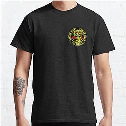 Cobra Kai T-Shirts - Cobra Kai Round Small Logo Classic T-Shirt RB1006