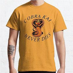 Cobra Kai T-Shirts - Cobra Kai Never Dies  Classic T-Shirt RB1006