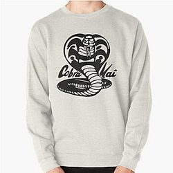 Cobra Kai Sweatshirts - Cobra Kai black and white Pullover Sweatshirt RB1006