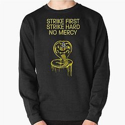 Cobra Kai Sweatshirts - Cobra Kai Logo strike first Pullover Sweatshirt RB1006