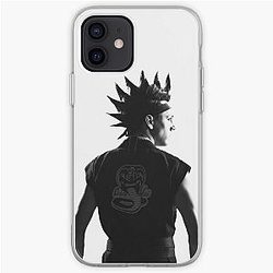 Cobra Kai Cases - Hawk Cobra Kai in Black and White iPhone Soft Case RB1006