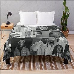 Cochise - B&W Collage Throw Blanket