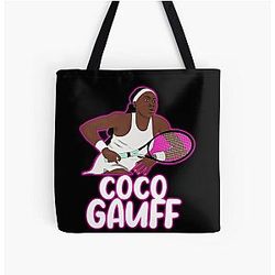 Coco Gauff Tennis Art All Over Print Tote Bag