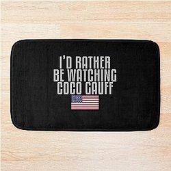 I would rather be watching Coco Gauff Bath Mat