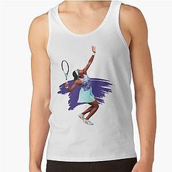 Coco Gauff playing tennis tank top