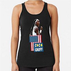 Coco Gauff USA Flag Racerback Tank Top