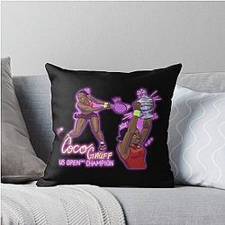 Coco Gauff US Champion Fanart Throw Pillow