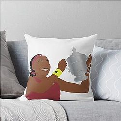 Coco Gauff US Open Title Throw Pillow