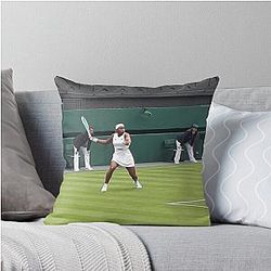 Coco Gauff at Wimbledon Round 1, 2024 Throw Pillow