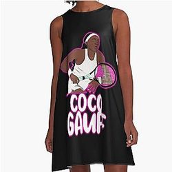 Coco Gauff tennis art A-Line Dress