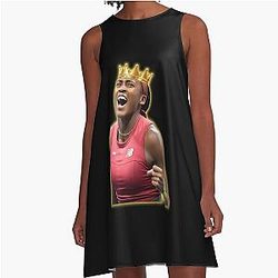Coco Gauff Call Me Champion Queen A-Line Dress